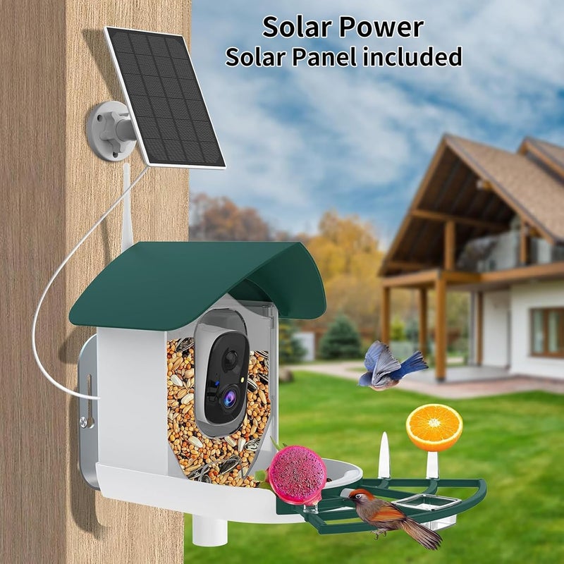 Fazoxo Bird Feeder with Camera,AI Identify Birds Species,Smart Birds Camera with Solar Powered,Auto Record FHD Feather Visitor Video in Backyard,Patio,Instant Notifications,Ideal Gifts for Bird Lovers - Image 3